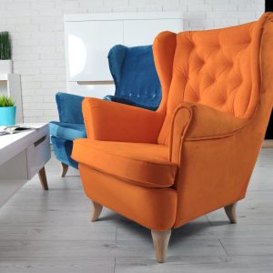 fotel uszak pomarańczowy