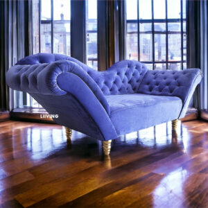 Sofa 3-Osobowa Szezlong elegancja w stylu glamour