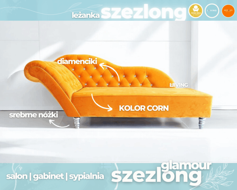 Szezlong leżanka w stylu glamour – elegancka i wygodna