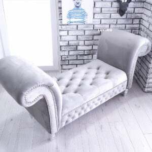 Ławeczka Szezlong glamour w kolorze SILVER