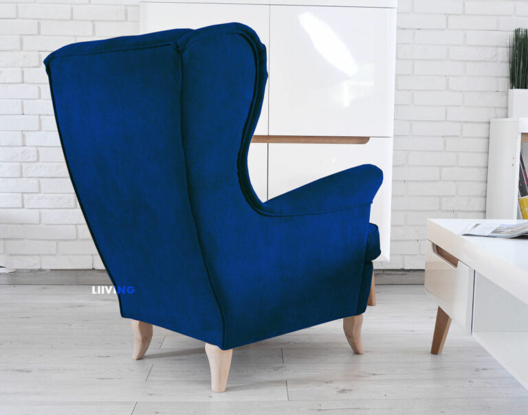 Fotel uszak granacie ROYAL BLUE