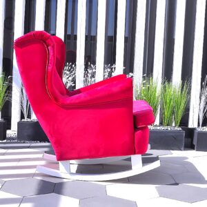 Fotel uszak bujany na płozach velvet amarant !