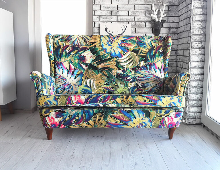 Sofa 2 osobowa uszak w tkaninie Papugi !